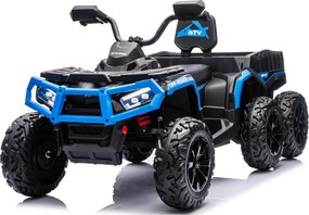 LEAN CARS Šesťkolesová batéria ATV Quad s prívesom JC606 24V 4x4 Blue