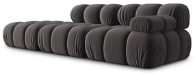 Tmavosivá zamatová pohovka 282 cm Bellis – Micadoni Home