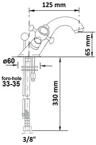 Sapho - Umývadlová batéria s výpustou ANTEA zlatá