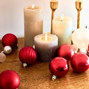 Závesná vianočná dekorácia RIJA červená 713453 (30 ks)