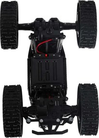 KIK Diaľkovo ovládané RC Horolezecké auto 4x4 Crawler 2v1 (pásy/kolesá) čierne 2,4 GHz