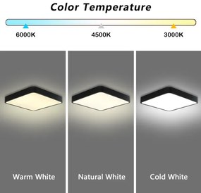 Brilagi -LED Stmievateľné svietidlo POOL SQUARE LED/48W/230V 3000-6000K 50x50 cm čierna +DO