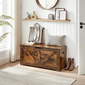 Úložný box s vekom TAYLOR 100x40 cm, rustikálne hnedý