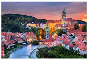 Obraz - Český Krumlov (90x60 cm)