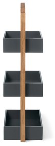 Stojací regál s 3 úložnými boxmi, antracitový