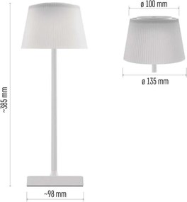 Stolná LED lampa KATIE biela
