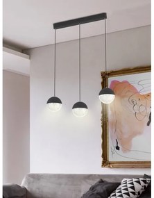 LED Luster na lanku FURNI 3xLED/5W/230V čierna