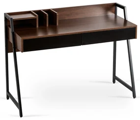 JAKS Písací stôl tmavo hnedý Cass 120 cm