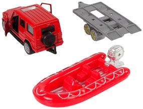 Lean Toys Sada Hasičských vozidiel – Džíp, auto, čln