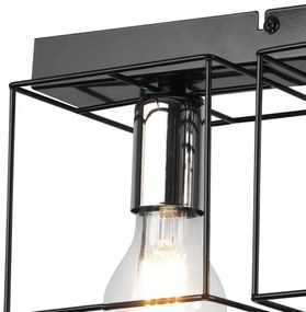 Stropné svietidlo MIKA 4xE27/60W/230V 61 cm čierna/chróm