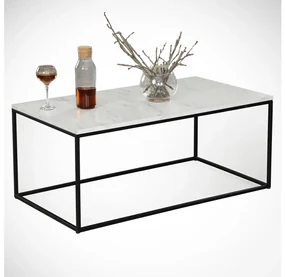Asir Konferenčný stolík MARMO 43x95 cm čierná/biela AS0533