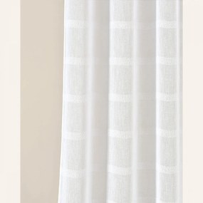 Kvalitná biela záclona  Maura  so zavesením na riasiacu pásku 140 x 250 cm
