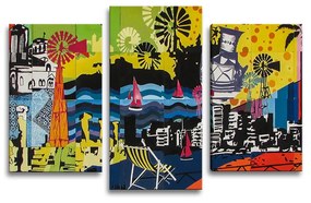 Sablio Obraz - 3-dílný Maľba - 75x50 cm