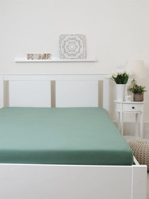 Jersey plachta do postieľky Classic 70 × 140 cm - olivová