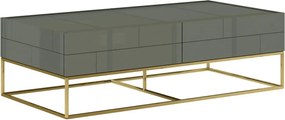 Konferenčný stolík Rose Hill 119 cm zelený/zlatý