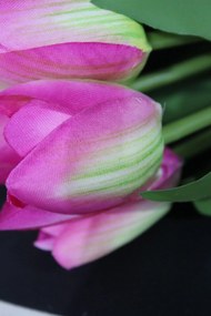 Ružová umelá kytička tulipánov 40cm