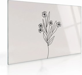 Sklenený obraz - Lúčny kvet N⁰1 (70x50 cm)