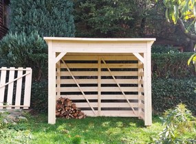 domceknazahradu.sk - Drevník 5-Kubík - Premium, farba natur, (1,49 x 2,7 m), DREVNIK9