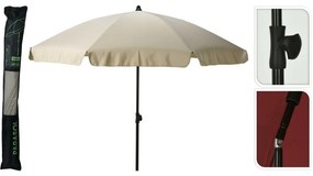 Parasol Plážový slnečník s náklonom pr. 185 cm, krémová