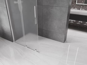 Mexen Velar, sprchová zástena s posuvnými dverami Walk-in 70 x 200 cm, 8mm sklo námraza, chrómová, 871-070-000-33-01
