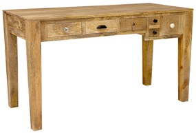furniture-nabytek.cz - Pracovný stôl z masívneho mangového dreva 135x76x60