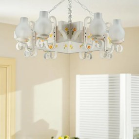 Brilagi - Luster na reťazi QUEEN 8xE14/40W/230V buk/krémová