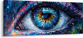 Obraz - Maľba oka (120x50 cm)