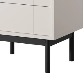 Nočný stolík / skrinka Japandi, béžový kašmír