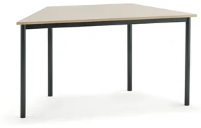 Stôl SONITUS TRAPETS, 1200x600x720 mm, HPL - breza, antracit