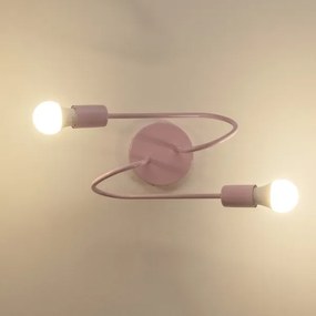 Prisadený luster OXFORD 2xE27/15W/230V ružový