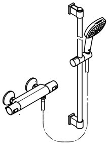 GROHE 34855003 - Termostatická sprchová batéria PRECISION TREND 150 mm chróm