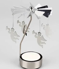 DECOLED Andělské zvonění, 8 x 13 cm, andílci, stříbrné