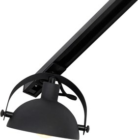 1-fázový koľajnicový systém s 3 nastaviteľnými čiernymi reflektormi - Magnax