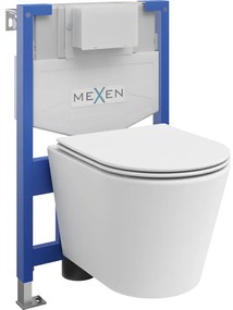 Mexen Fenix XS-F, podomietkový modul a závesné WC Rico so sedátkom s pomalým dopadom, biela matná, 68030724001