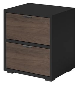 Nočný stolík Vendy, čierna/orech