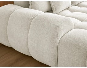 Biela ženilková rozkladacia/s úložným priestorom rohová pohovka (pravý roh/do tvaru "U") Everest – Bobochic Paris