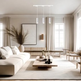 Závesné svietidlo na lankách v lištovom systéme PIPE 3xGU10/10W/230V biele