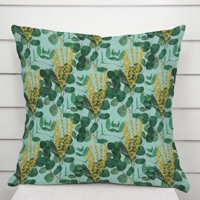 Biante Dekoračná obliečka na vankúš PML-088 Eukalypty na mätovom 60 x 60 cm