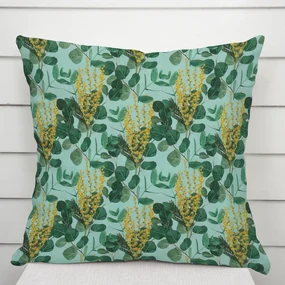 Biante Dekoračná obliečka na vankúš PML-088 Eukalypty na mätovom 60 x 60 cm