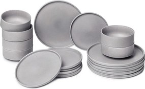 18-dielna súprava sivého kameninového riadu Bonami selection Malia