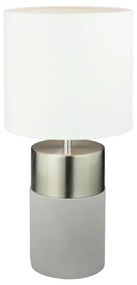 Kondela Stolná lampa, QENNY TYP 19, svetlosivá/biela