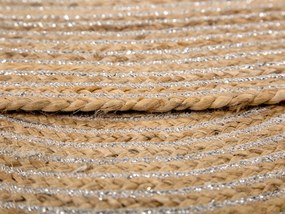 Okrúhly jutový koberec ø 140 cm béžový AKBELEN Beliani