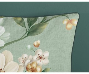 Zelené obliečky na dvojlôžko/predĺžené z bavlneného saténu 200x220 cm Sizena – Descanso