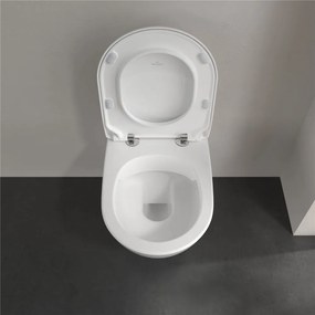 VILLEROY &amp; BOCH Subway 2.0 Combi-Pack, závesné WC s DirectFlush + WC sedátko s poklopom SlimSeat, s QuickRelease a Softclosing, biela alpská, s povrchom CeramicPlus, 5614R2R1