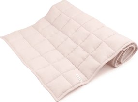 Ľanová prešívaná deka púdrovo ružová 60x120cm