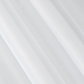 Biela záclona na páske ESEL vyrobená z hladkej lesklej látky 400x250 cm