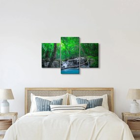 Obraz - Vodopád Erawan, Kanchanaburi, Thajsko (90x60 cm)