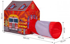 Detský stan s tunelom Iplay Fire Station
