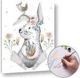 Maľovanie podľa čísel VESELÝ ZAJKO  – stredná náročnosť