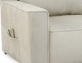 Rozkladacia pohovka Ron, šedo-béžová štruktúrovaná látka